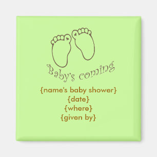 babys coming feet magnet