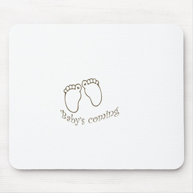 babys coming feet mouse pad (Front)
