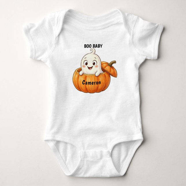 Baby's Customised First Halloween Shirt (Front)