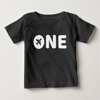 Baby's First Birthday Aeroplane Themed Baby T-Shirt
