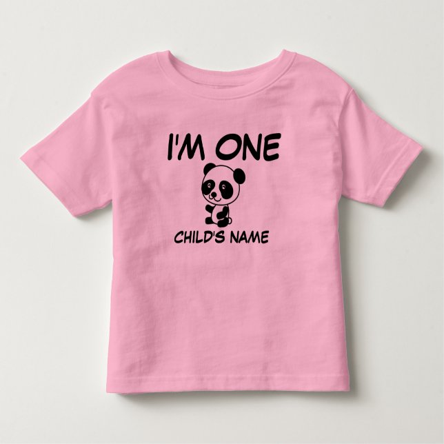 BABY'S FIRST BIRTHDAY (AGE ONE) Personalised Toddler T-Shirt (Front)
