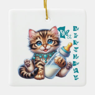  Baby's first birthday. Ceramic Ornament