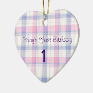 Baby's First Birthday Ceramic Tree Decoration