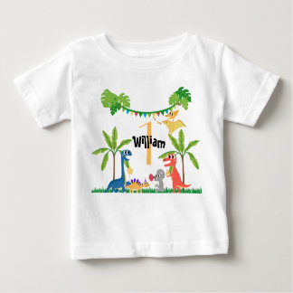 Baby's First Birthday Dinosaur  Baby T-Shirt