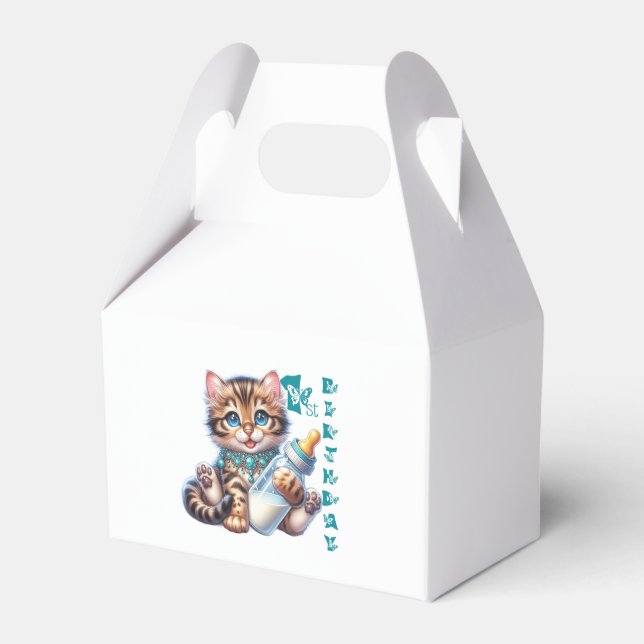  Baby's first birthday. Favour Box (Front Side)