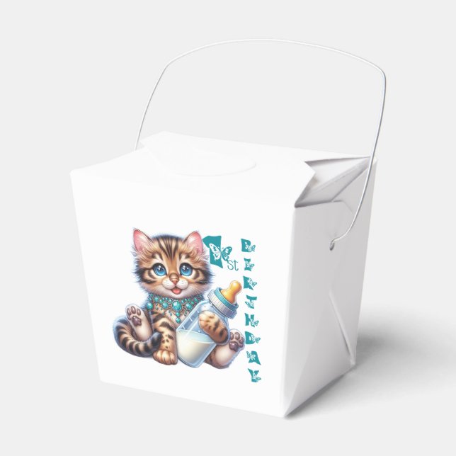  Baby's first birthday. Favour Box (Front Side)