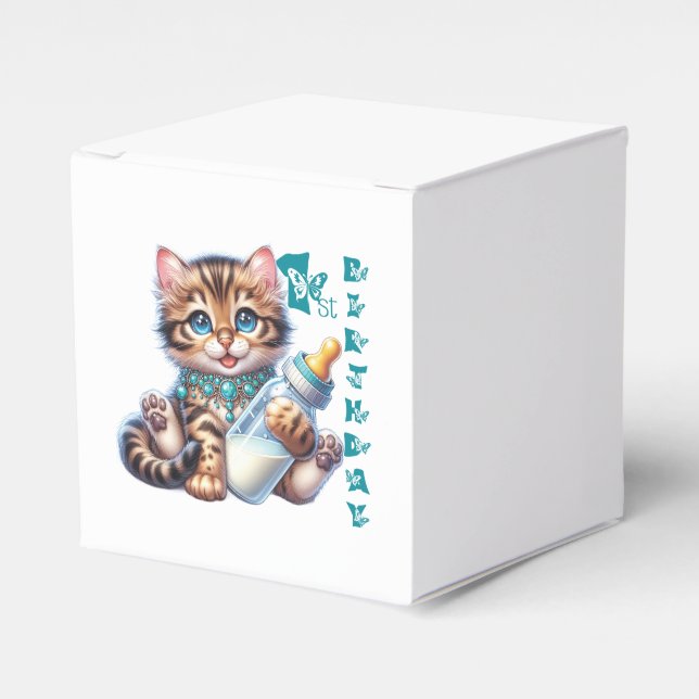  Baby's first birthday. Favour Box (Front Side)