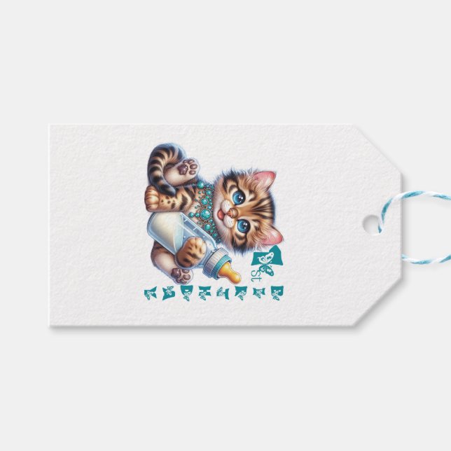  Baby's first birthday. Gift Tags (Front (Horizontal))