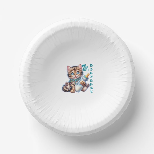 Baby's first birthday. Paper Plate (Front)