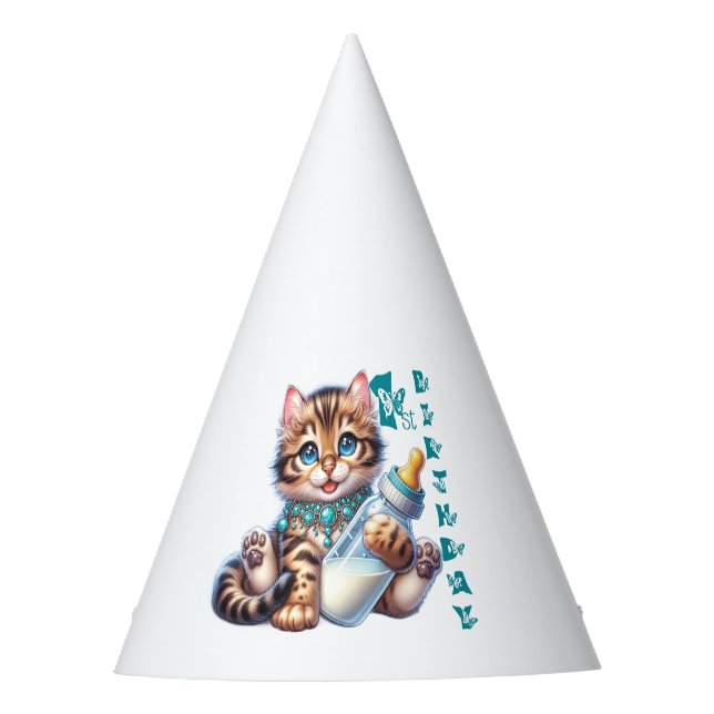  Baby's first birthday. Party Hat (Front)