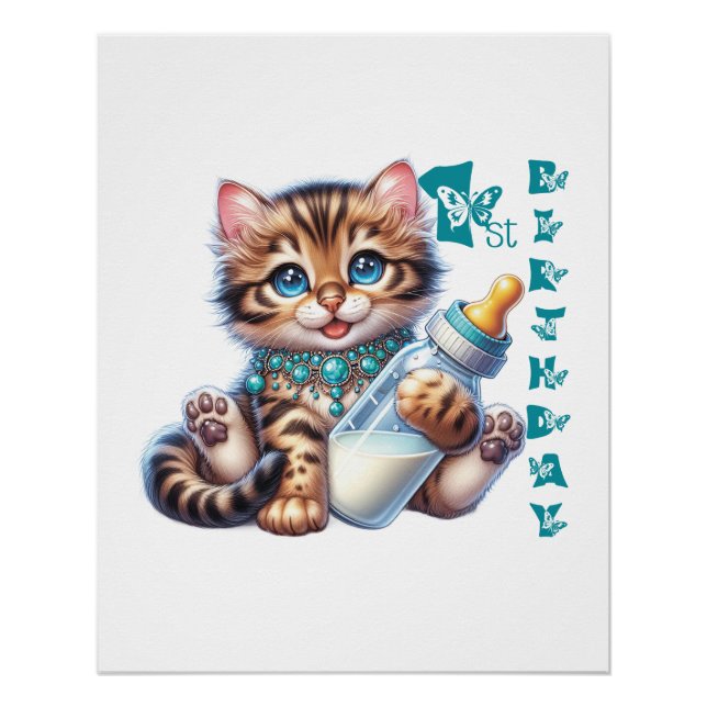  Baby's first birthday. Poster (Front)