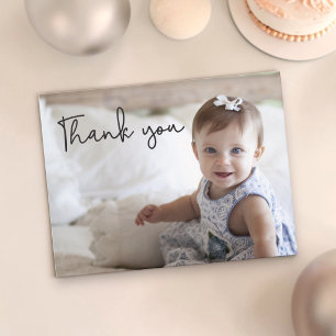 Baby's first birthday Thank You Photo Postcard