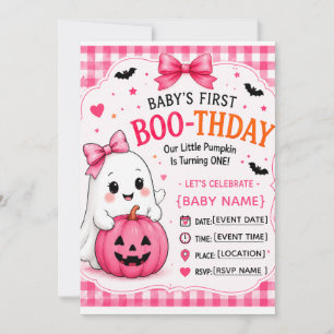 Baby's First Boo-thday Halloween Party Invitation