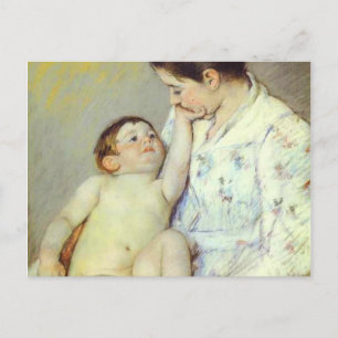 Baby's First Caress. c. 1890, Mary Cassatt Postcard