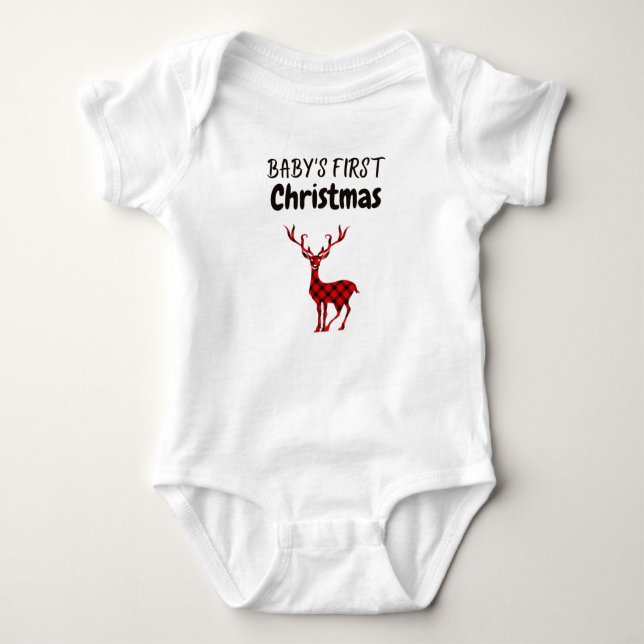 Baby's First Christmas Baby Bodysuit (Front)