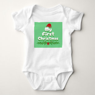 Babys First Christmas Baby Bodysuit