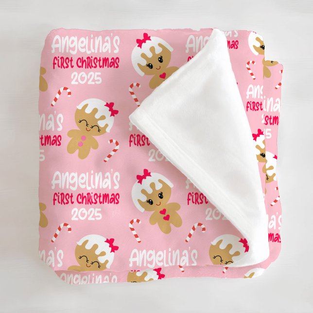 babys first Christmas baby fleece blanket (Creator Uploaded)