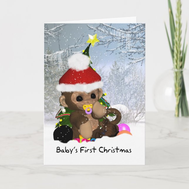 Baby's First Christmas - Baby's 1st Christmas Card (Front)