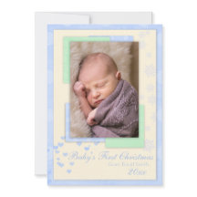 Baby's First Christmas (boy) Christmas Card