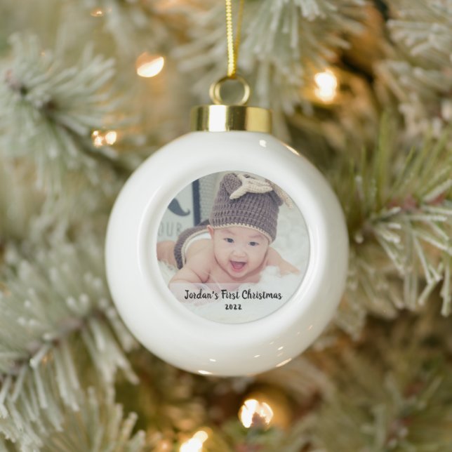 Baby's first christmas   ceramic ball christmas ornament (Tree)