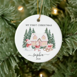 Baby's First Christmas Ceramic Ornament