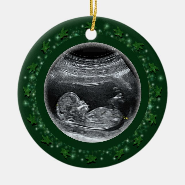 Baby's First Christmas Ceramic Ornament (Front)