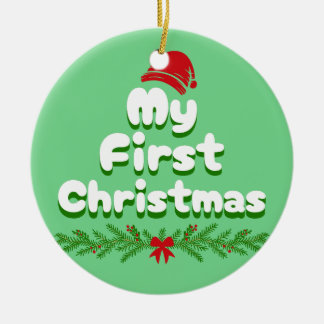 Babys First Christmas Ceramic Ornament
