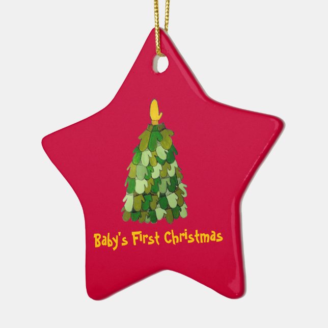 Baby's First Christmas Ceramic Ornament (Left)