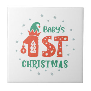 Baby's First Christmas Ceramic Tile