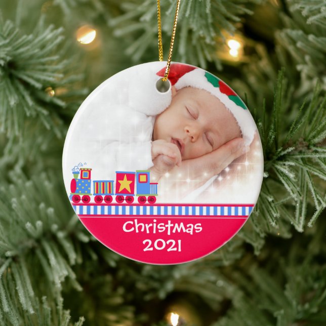 Baby's First Christmas Choo Choo Train Ornament (Tree)