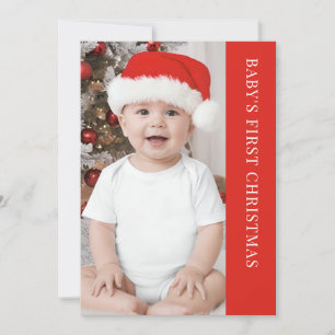 Baby's First Christmas Classic Photo  Holiday Card