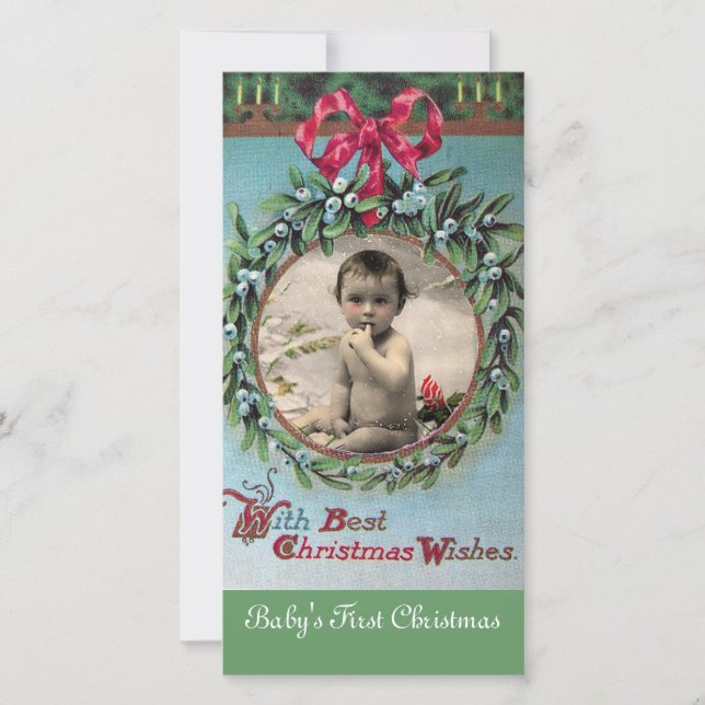 BABY'S FIRST CHRISTMAS CROWN PHOTO TEMPLATE (Front)