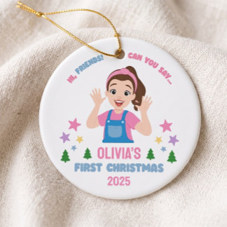 Baby's First Christmas Custom Name Ceramic Ornament
