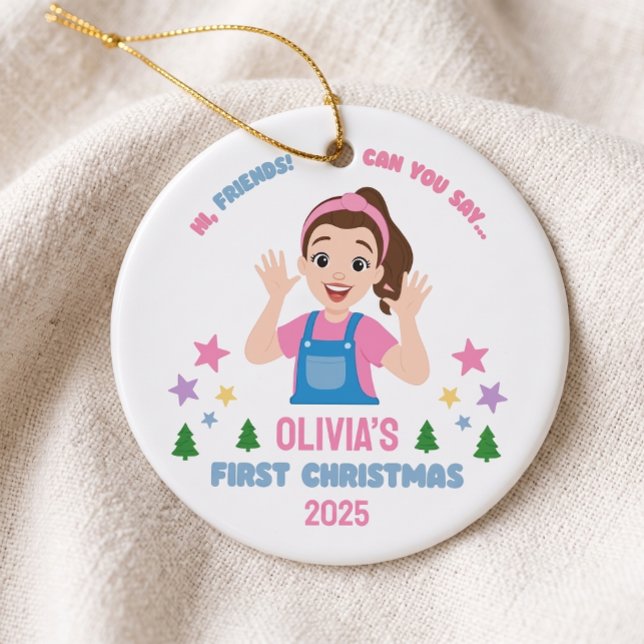 Baby's First Christmas Custom Name Ceramic Ornament (Creator Uploaded)