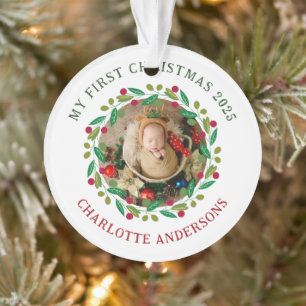 Baby's First Christmas Custom Name Ornament