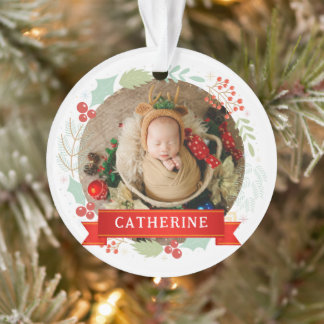 Baby's First Christmas Custom Name Ornament