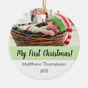 Baby's First Christmas, Custom Photo Ornament