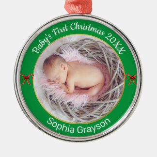 Baby's First Christmas Custom Photo Ornament