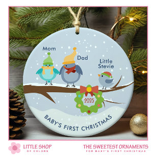 Babys First Christmas Customisable Photo Ceramic Ornament