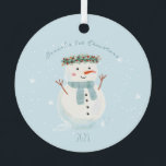 Baby's First Christmas Cute Snowman and Snowflake Metal Tree Decoration<br><div class="desc">🎄 Check out our heartwarming Christmas ornament design, beautifully highlighting a hand-painted watercolor snowman amidst a dance of gentle snowflakes. There's a cosy nook for you to personalise with your baby boy's name and feature a beloved photo. It's the quintessential memento for your little one's first festive season or any...</div>