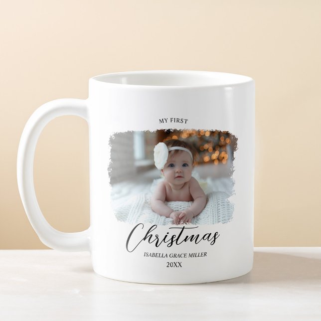 Baby's First Christmas Elegant Modern Minimal Coffee Mug (Baby's First Christmas Elegant Modern Minimal Coffee Mug)