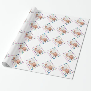 Baby's First Christmas Family Photo Customisable Wrapping Paper