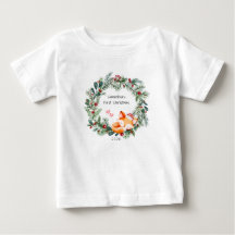 Baby's First Christmas Fox Cub T-Shirt
