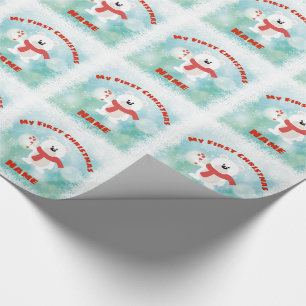 Babys FIRST Christmas GIFTWRAP Funny Personalised Wrapping Paper