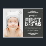 Baby's First Christmas Holiday Cards - Charcoal<br><div class="desc">Celebrate the season with this modern and stylish holiday card from Berry Berry Sweet. Visit WWW.BERRYBERRYSWEET.COM for more stylish holiday collections. Also available in other colours.</div>