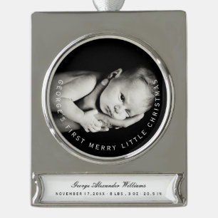 Baby's First Christmas Holiday Photo Ornament