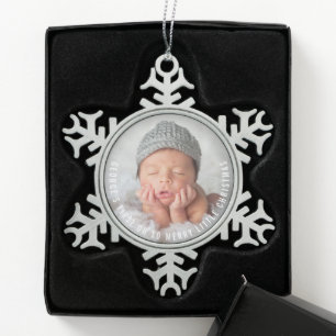Baby's First Christmas Holiday Photo Ornament
