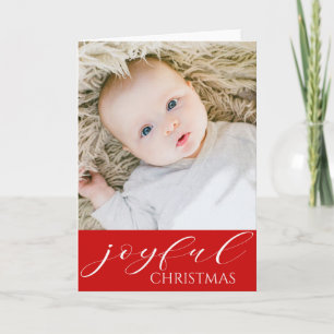 Baby's First Christmas Joyful - YOUR BABY'S PHOTO Card