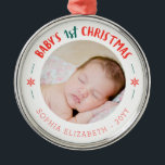 Baby's First Christmas Keepsake Metal Ornament<br><div class="desc">Photography © Kate Williams: https://www.flickr.com/people/kate_williams/ and provided by Creative Commons: https://creativecommons.org/licenses/by/2.0/</div>
