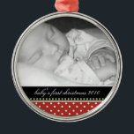 Baby's First Christmas Keepsake Ornaments<br><div class="desc">This keepsake ornament can be personalised by you to make a wonderful holiday gift for anyone who is celebrating their child's first christmas! Just change the template text to your information and the template photo to one of your own. If you need help, just click on the contact link to...</div>